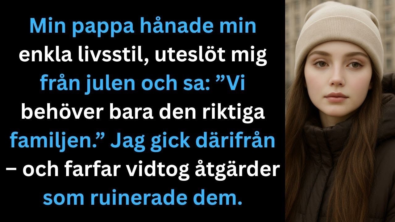 "Vi behöver bara riktig familj i jul." Min pappa sa det högt i en full hotellobby, omgiven av främlingar, medan jag stod där med min väska och fick veta att det inte fanns någon reservation i mitt...