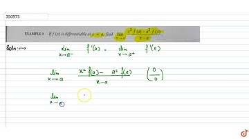 If `f(x)` is differentiable at  `x=a,` find  `lim_(x- gta)(x^2f(a)-a^2f(x))/(x-a).`