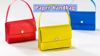 How To Make Origami Paper Handbag / Paper Purse |  Paper gift bag