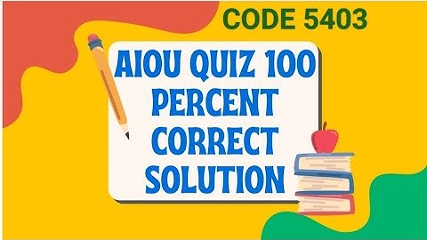 aiou 5403 solved quiz by @AiouEducationhub