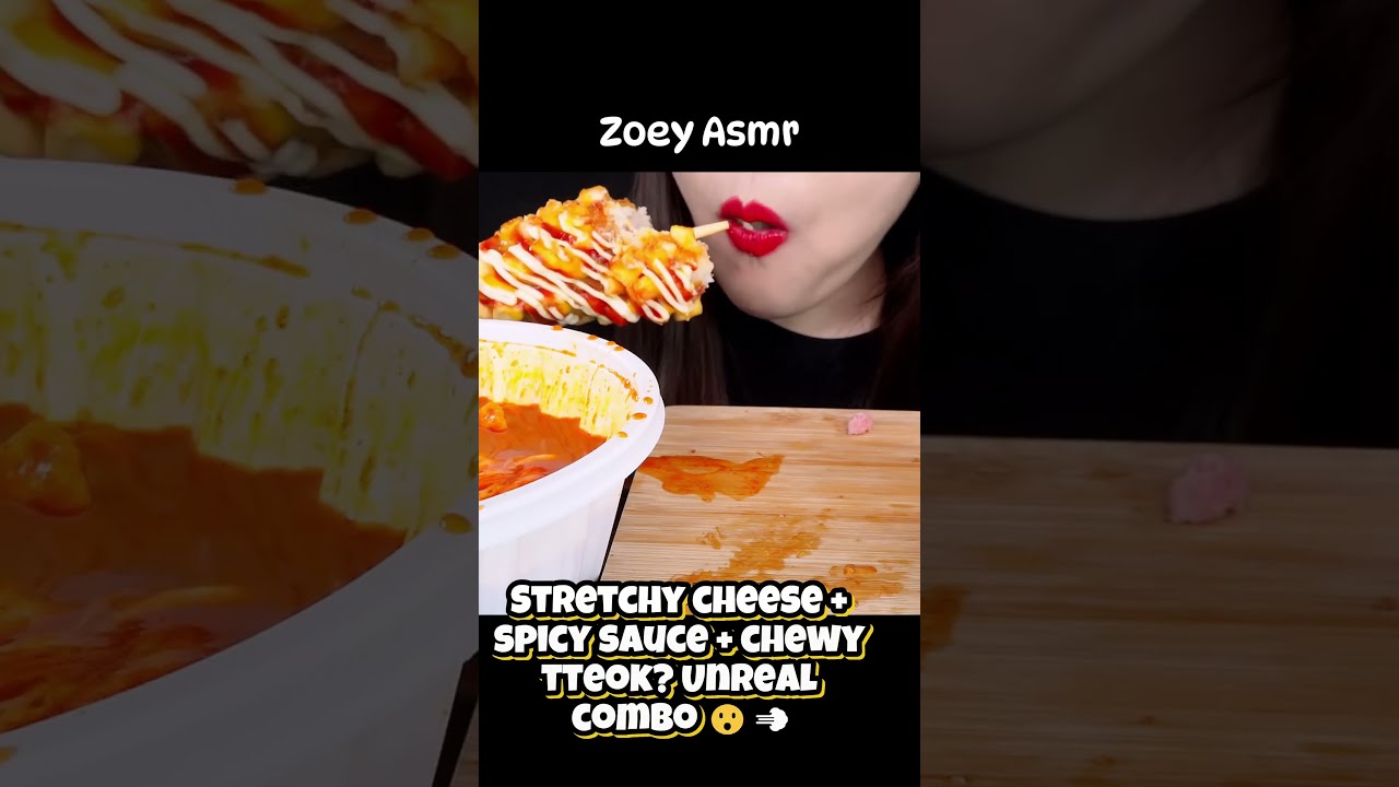ASMR MUKBANG Spicy Cheese Tteokbokki With Corn Dog 