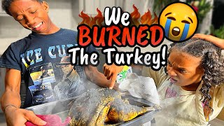 WE BURNED THE THANKSGIVING TURKEY😳| KOTA CAKE