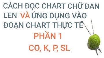 Cách Đọc Chart Chữ Đan Len- Phần 1: Gầy Mũi CO, Mũi K, Mũi P, Mũi SL/Knitting For Beginners