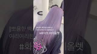 화이트바이올렛염색/파스텔컬러염색__#부산미용실 #부산염색 #부산탈색 #haircolor #연산동미용실 #염색 #염색맛집 #바이올렛 #백금발 #보라색 #탈색전문 #탈색염색 #탈색