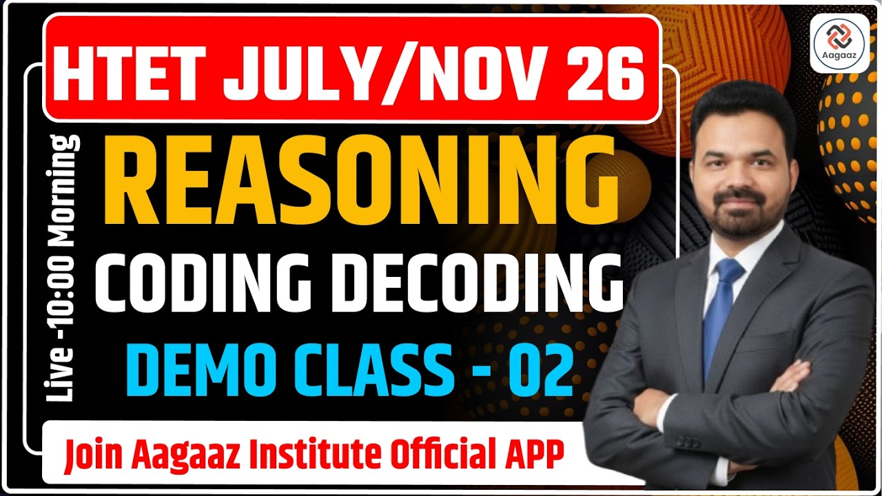 HTET Exam 2026 | Coding Decoding Reasoning PART 02 | Complete Concept + Tricks | TGT PGT PRT