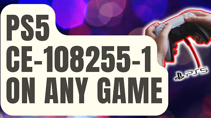 How To Fix PS5 CE-108255-1 Error On Any Game | Something Went Wrong Error | Updated 2024