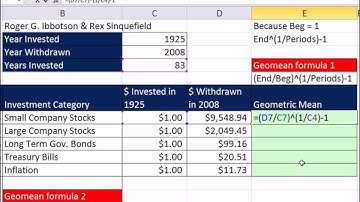 ACCTG 455: Excel Finance Class 103: 2 Ways To Calculate Geometric Mean