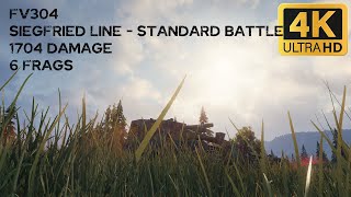 FV304 1,7k damage 6 frags on Siegfried Line - World of Tanks