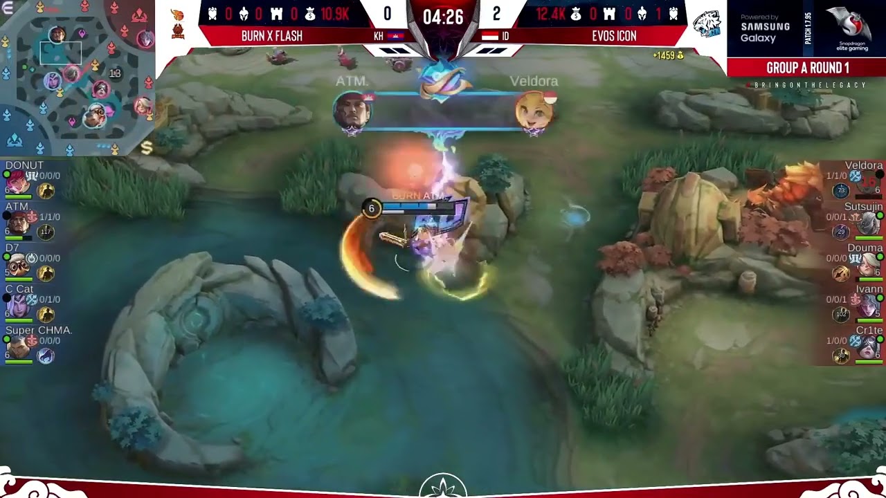 Burn X Flash vs EVOS Icon GAME 1 Snapdragon Pro Series S3 | EVOS vs BURN