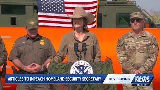 Articles Of Impeachment Filed Against Dhs Secretary Kristi Noem