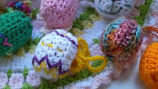 🐰🐣🧶🪝Crochet Reusable Easter Begs 🐣 & yarn confetti 😂😋