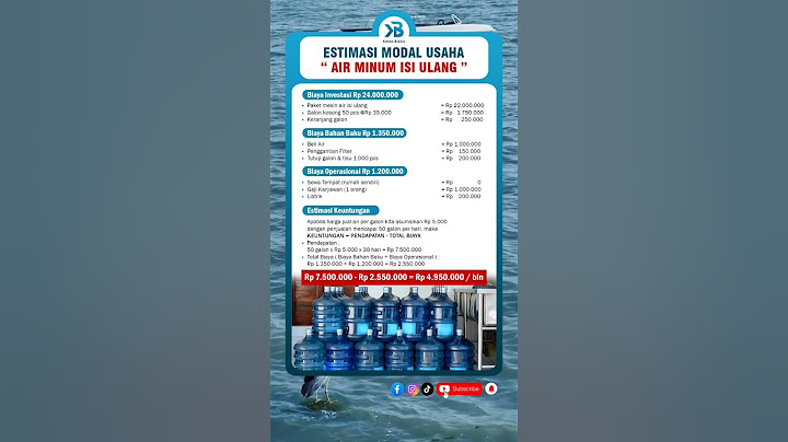 Modal Usaha Air Minum Isi Ulang Galon 2023 di rumah #ytshorts #belajarbisnis #airisiulang #galonair