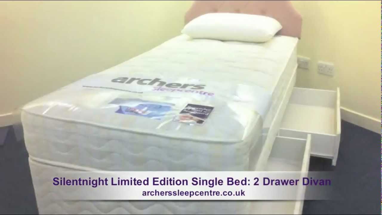 Silentnight Limited Edition Single Bed 2 Drawer Divan YouTube