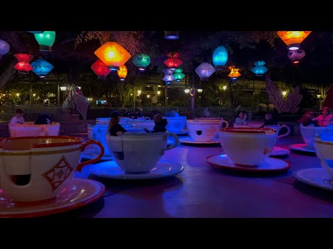 Mad Tea Party 4K POV with Excellent Light Disneyland 2025