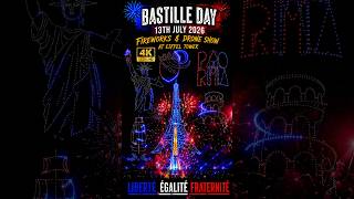 4K | Full Spectacular Eiffel Tower Fireworks & Drone show | Bastille Day | Paris 🇫🇷 | July 13 2026