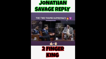 JONATHAN SAVAGE REPLY 😳😂 2 FINGER KING 🔥👑 #shorts #viralshorts #indiakagame #jhonathan #bgmi#esports