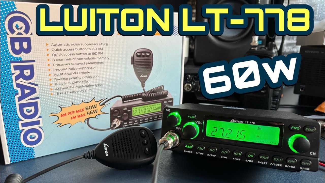 LUITON LT-778 AM/FM CB Radio HIGH POWER! - YouTube