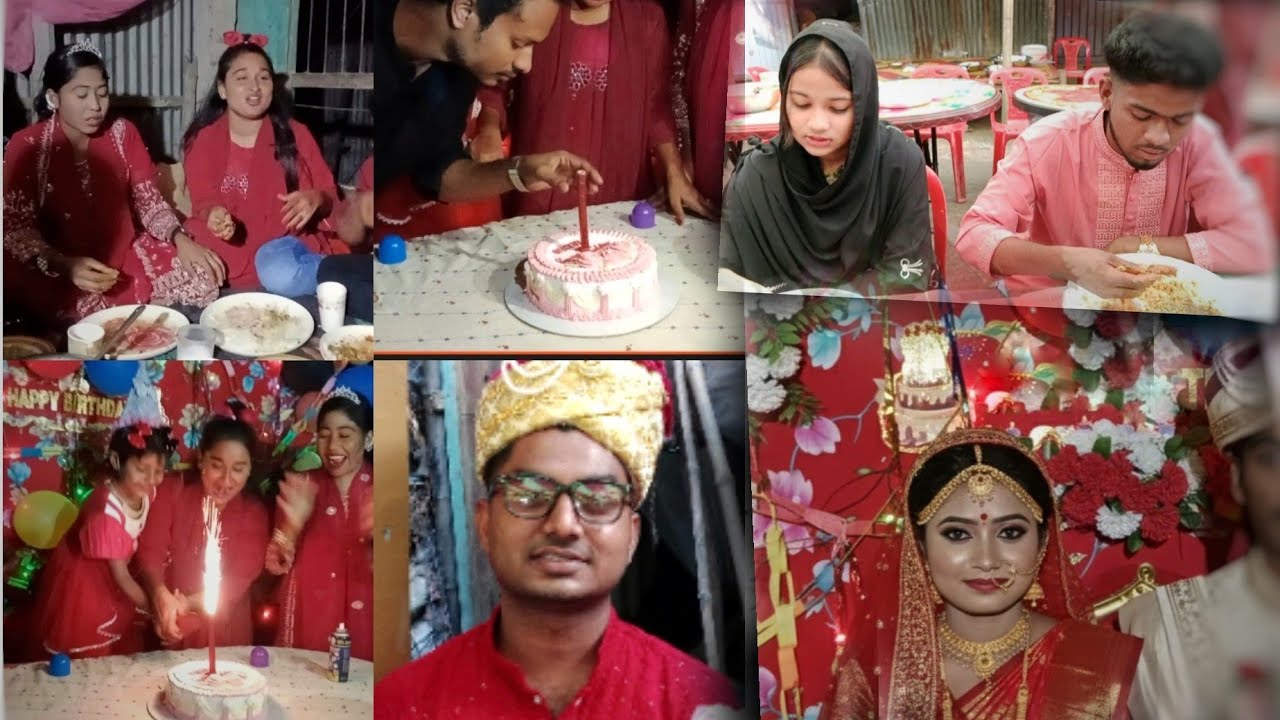 বউ নিয়ে পিষ্টন  জন্মদিন খেতে আসলো রিয়া মনি এবং নাইমা।। 01317234405