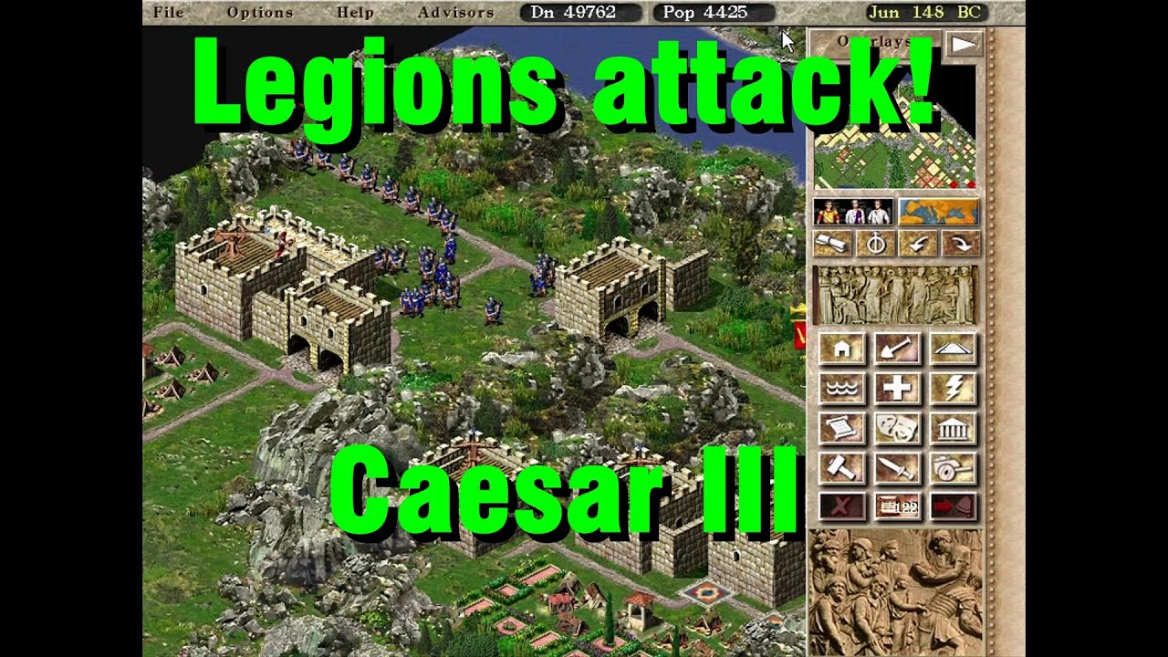 The Emperor's legions attack Lugdunum | Caesar III