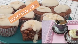 How to make easy moist carrot cup cake?