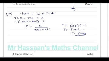 M1,(IAL) ,Edexcel , Text Book, Chapter 7, Ex 7B  p119, Q5, Statics, Beads