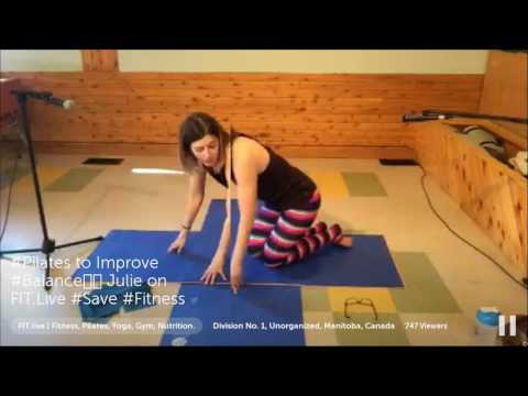 Pilates to Improve Balance Julie on FITLive Save Fitness