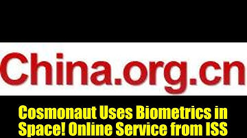 Cosmonaut Uses Biometrics in Space! Online Service from ISS