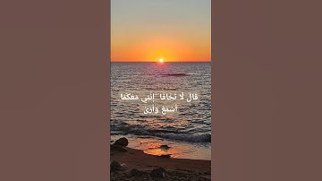 قَالَ لَا تَخَافَا ۖ إِنَّنِي مَعَكُمَا أَسْمَعُ وَأَرَىٰ#طه #قرآن #آيات #اكسبلور