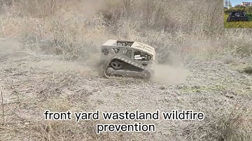 wireless track-mounted weed trimmer made by Vigorun, Vigorun remote control caterpillar grass cutter