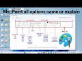 Ms-Paint all options explain in use in hindi || Ms Paint all options menu name