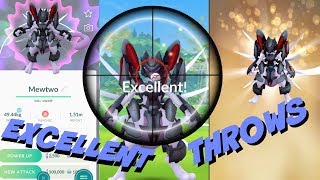 HIT EXCELLENT THROWS ON ARMORED MEWTWO EVERYTIME SNIPER METHOD POKEMON GO....