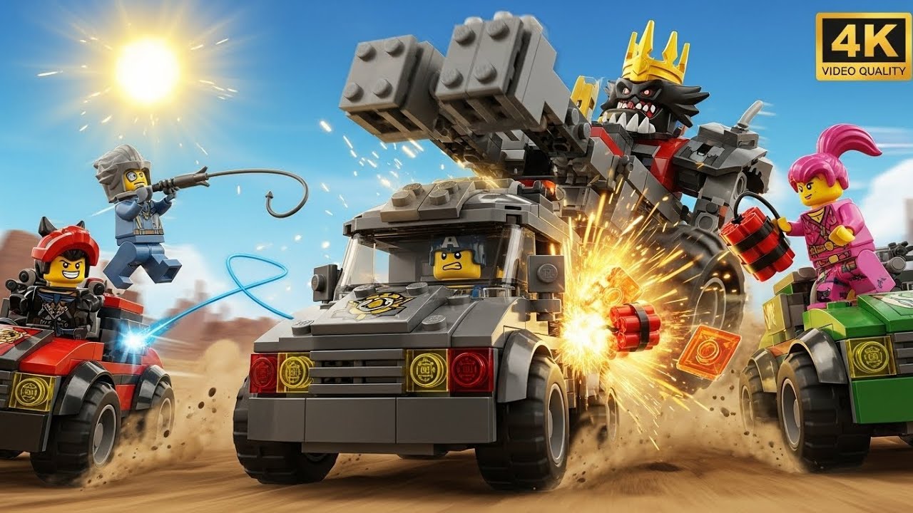 Погоня в пустоши LEGO City: бронированный грузовик против багги рейдеров! 🚚💥🏎️