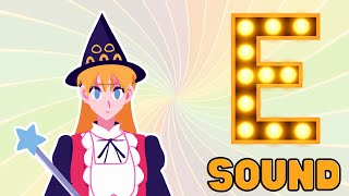 E PHONIC SOUND - Group 2 | Jolly Phonics Phase 2 CKEHRMD | Letter E sounds | Initial words | Kids