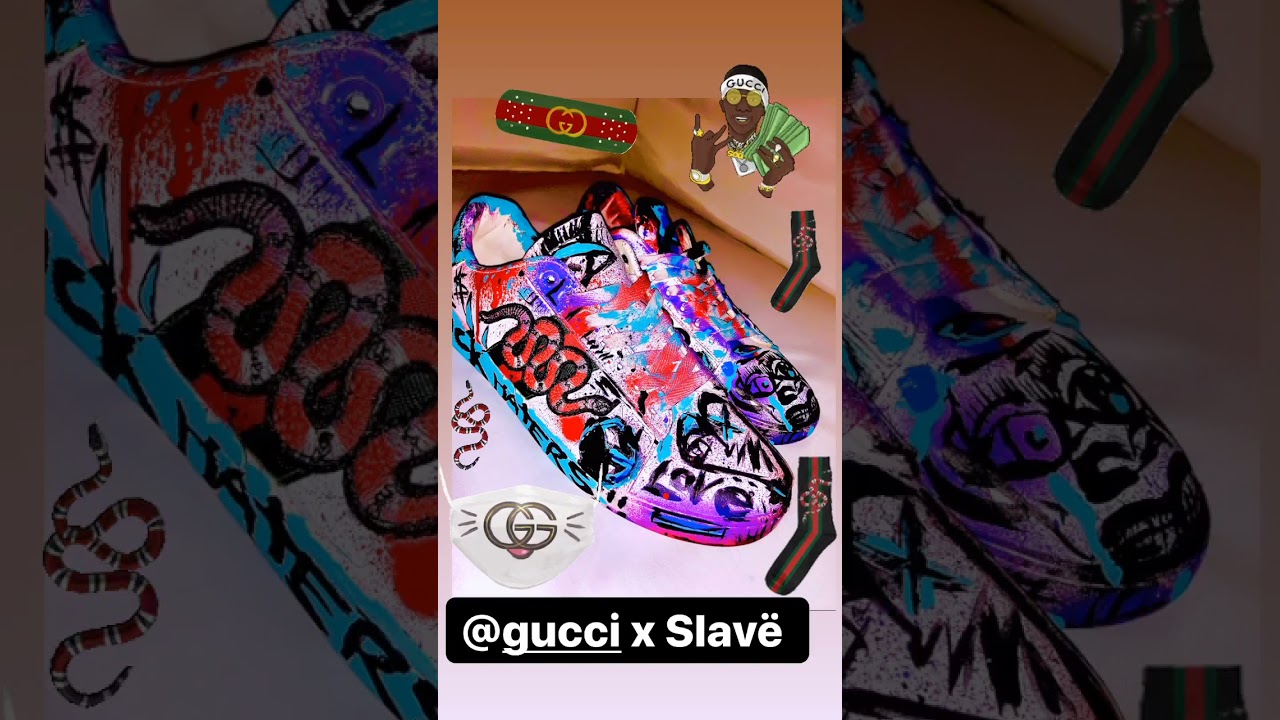 Gucci painted shoes 