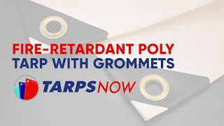 Tarps Now Fire Retardant Poly Tarp with Grommets - Multipurpose Heavy Duty Tarp for Indoor Outdoor