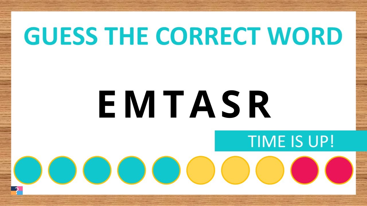 Guess the Correct Word! Unscramble in Record Time! 6 Letters | Agent Quiz