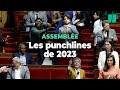 Ref:1DP-3c0HvCM Les d�put�s ont tent� des punchlines (plus ou moins r�ussies) en 2023
