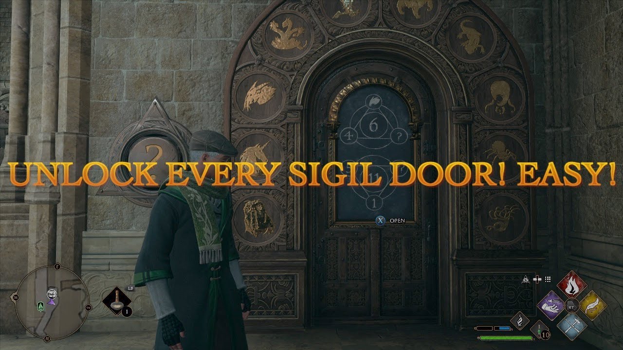 Hogwarts Legacy how to unlock sigil puzzle doors YouTube