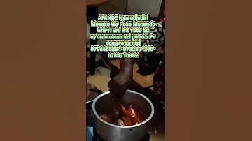AFANDE Nyarudindiri Musaza Wa Rose Muhando GAPITENI Wa Yesu Ati Y Umumama Azi Guteka Pe Neza Cyane 