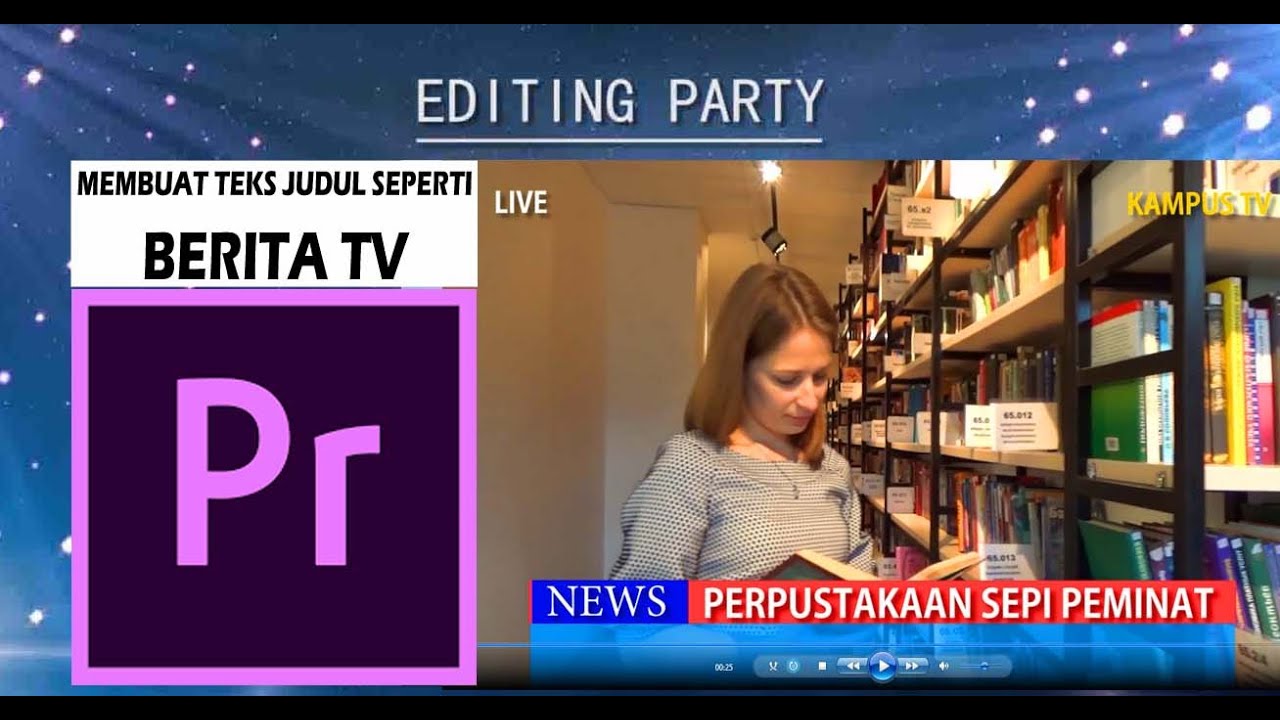  CARA  MEMBUAT  LOWER TITLE SEPERTI BERITA TV  DI ADOBE 