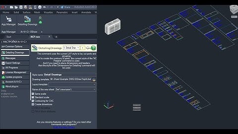 Using the Detailing Drawings (DDraw) command from the AVC plugin for AutoCAD or BricsCAD