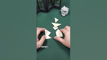 How to Form a Square Using Five Pieces#puzzle#iq#iqtest