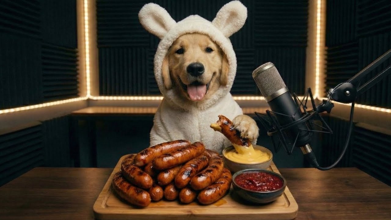 ASMR MUKBANG | 🐶🌭 Dog’s Jumbo Sausage Party Super Satisfying 