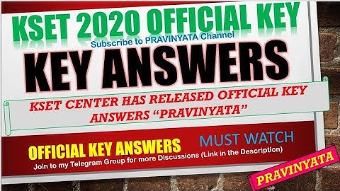 BREAKING || KSET 2020 OFFICIAL KEY ANSWERS RELEASED || KSET 2020 KEY ANSWERS CHECK OUT NOW