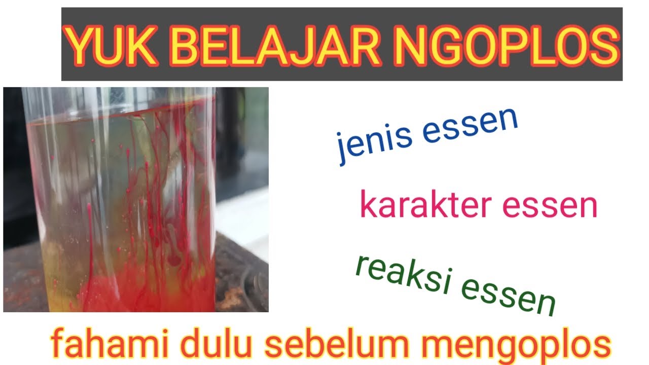 Reaksi Essen di dalam air @ilmu dasar mengoplos essen