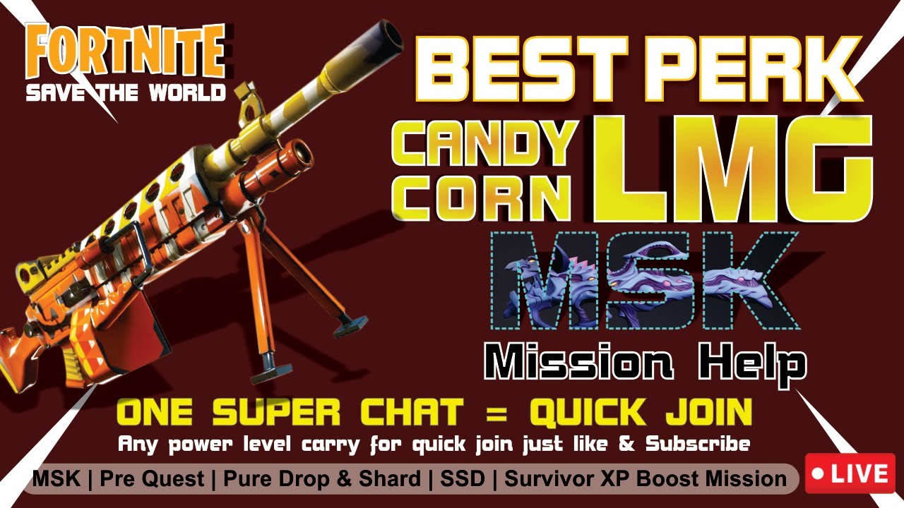 CANDY CORN LMG BEST PERK WITH MYTHIC STORM KING (MSK) MISSION HELP 