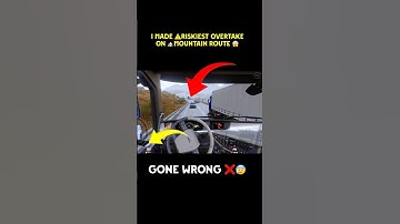 I made ⚠️riskiest overtake On 🏔️mountain route 😱 gone wrong ❌ #trucksimulator #truckgames #toe3