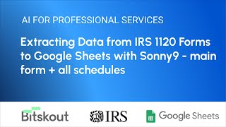 Extracting data from IRS 1120 forms to Google Sheets with Bitskout
