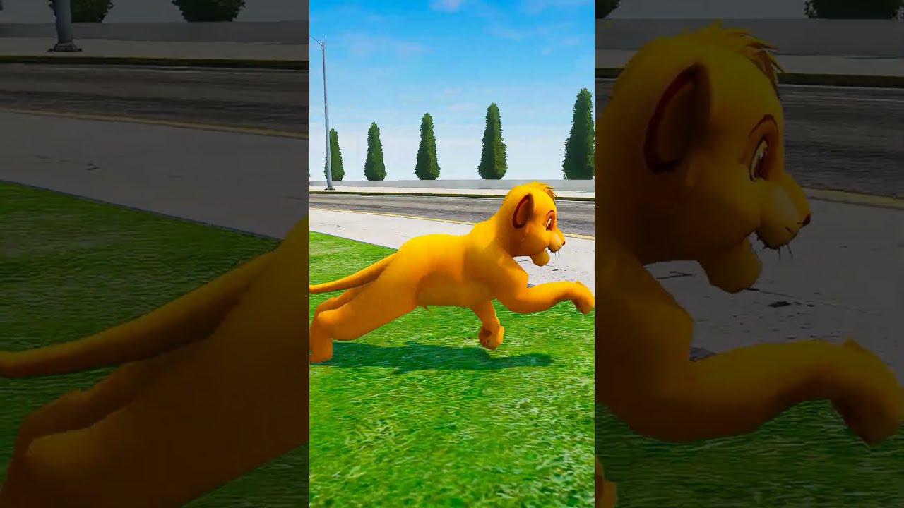 GTA V LIONESS SAVING LION FROM VENOM Shorts