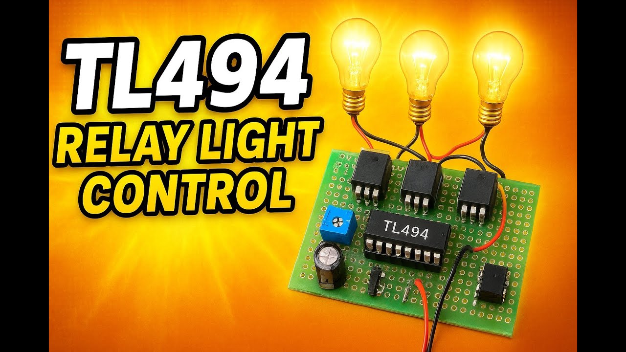 DIY Relay Circuit using TL494 | Automatic 12V Light Control For 4 Bulbs 🔥🔥